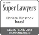 Christa Binstock Israel rated by Super Lawyers 2018
