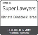 Christa Binstock Israel rated by Super Lawyers 2019